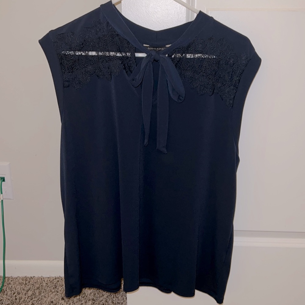 Banana Republic Navy XL Tank Blouse